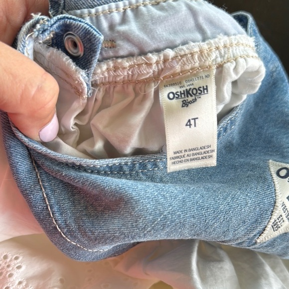 OshKosh B'gosh Blue and White Overalls - Picture 2 of 2